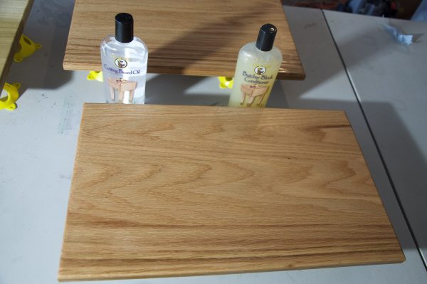 Coating with butcher block oil and beeswax