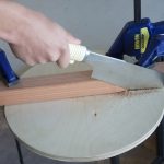 Cutting the wood