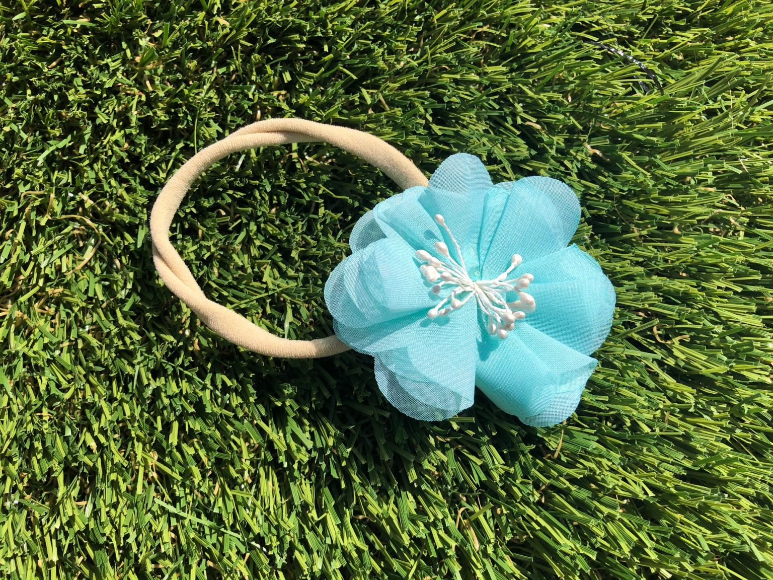 Blue Flower Hair Wreath - wide 3